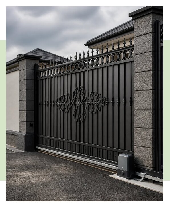 Кованые откатные ворота в Соликамске по цене от 149423 р. | ЗаборЭксеперт-Слк